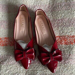 Red Patent Ballet Flats